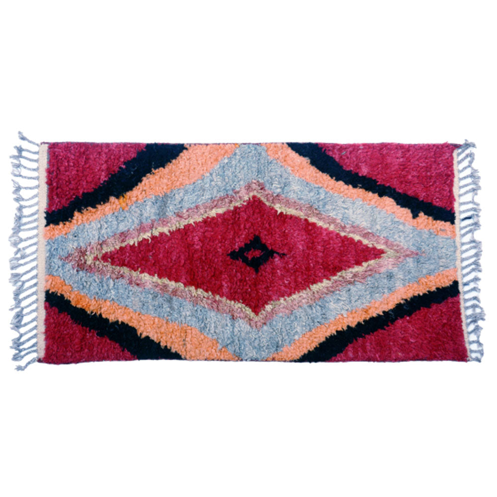 Berber Cornell Red Fluffy Soft Rug 160 x 220cm Rugs